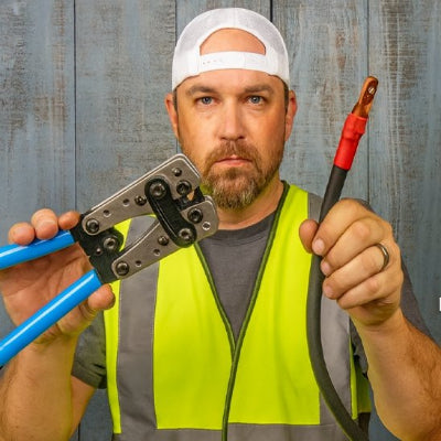 Pince a sertir​ sertit cable noir cosse rouge efficacement 